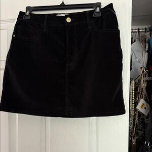 NWOT Frame Corduroy Black Pencil Skirt
